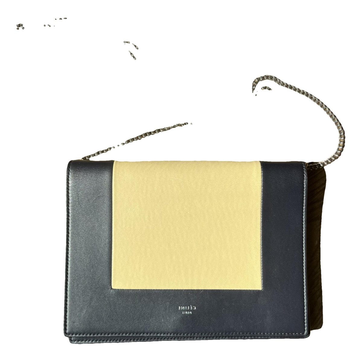 Frame leather handbag