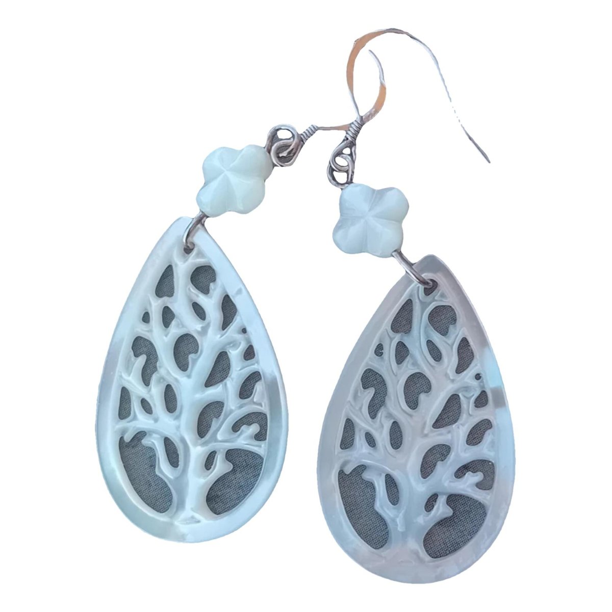 Camée silver earrings