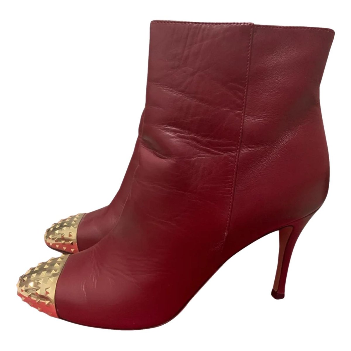 Rockstud leather boots