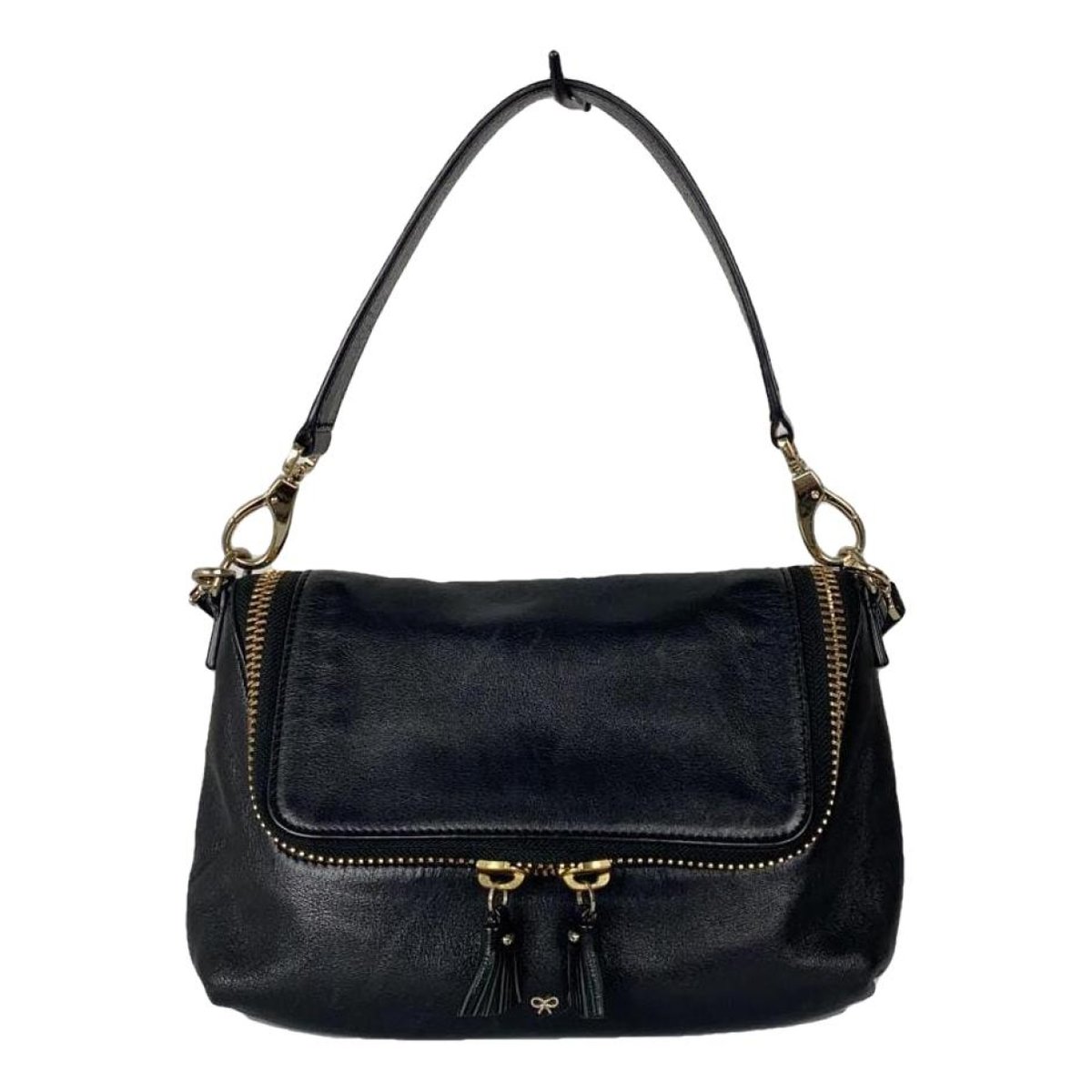 Maxi Zip leather crossbody bag