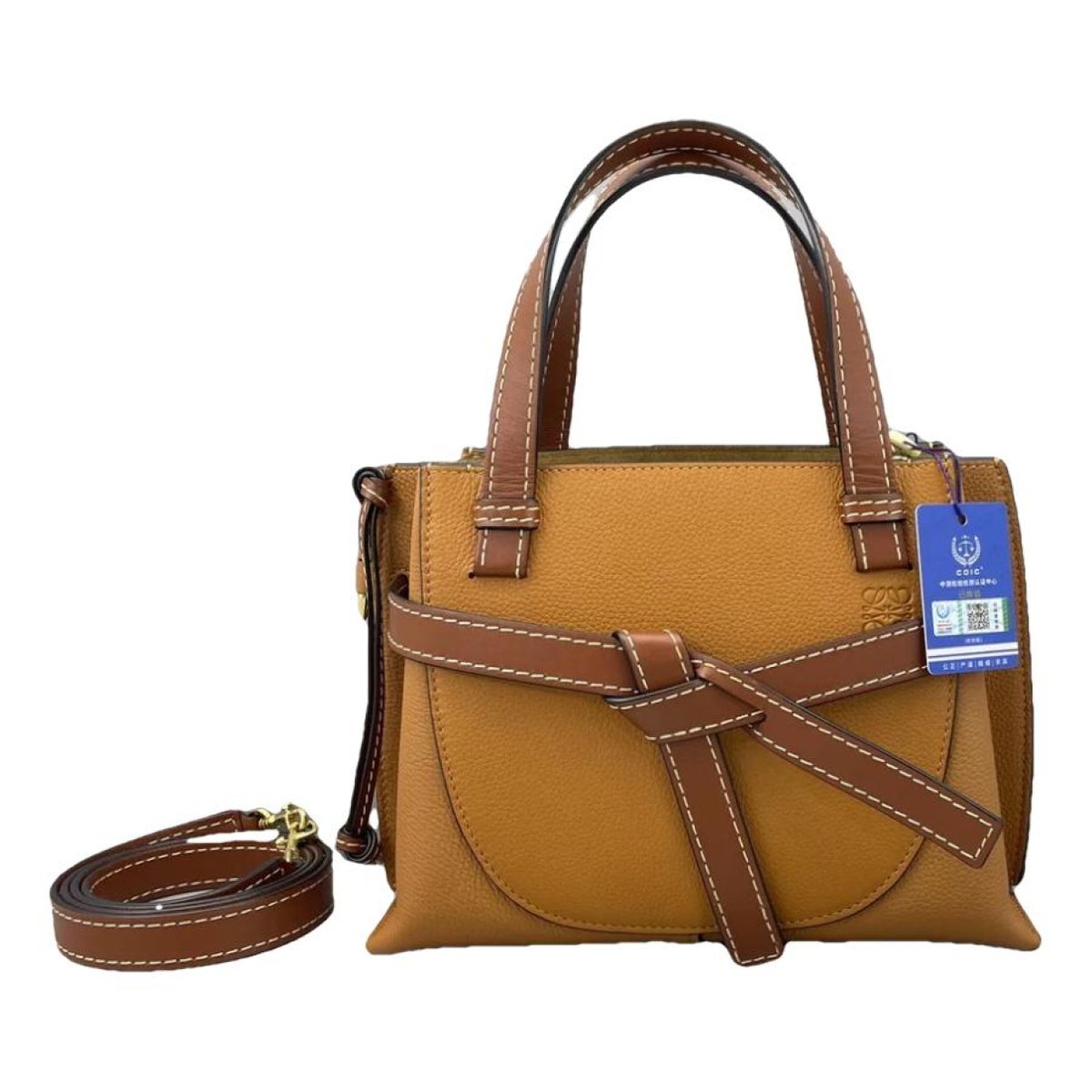 Gate Top Handle leather tote