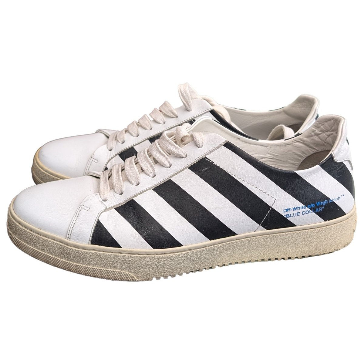 Diagonals leather trainers