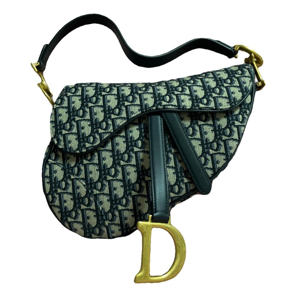 Saddle patent leather handbag