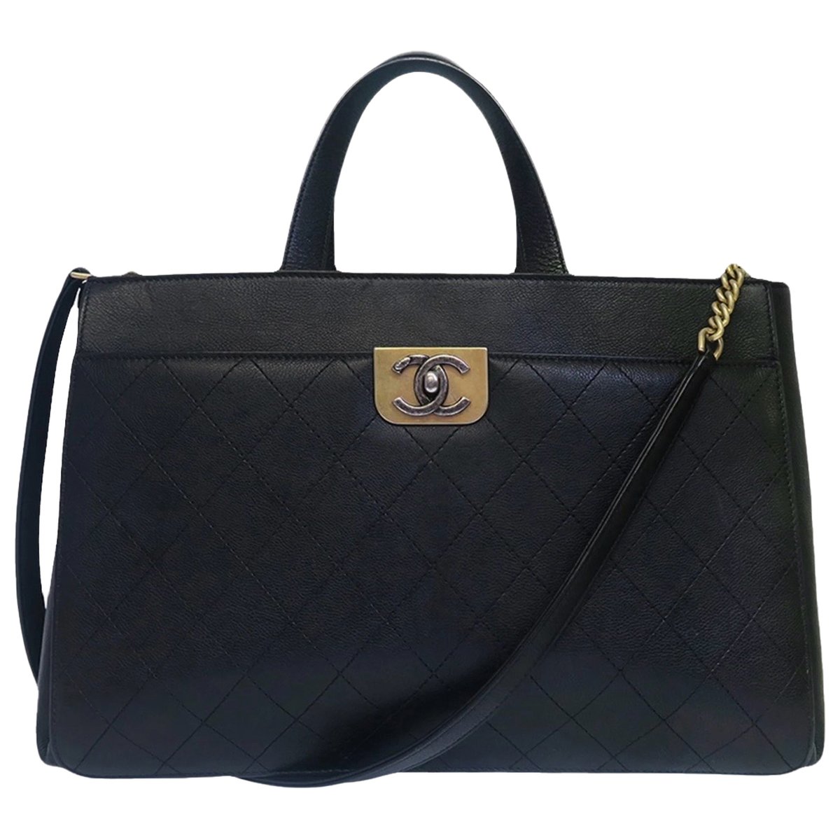 Executive leather tote