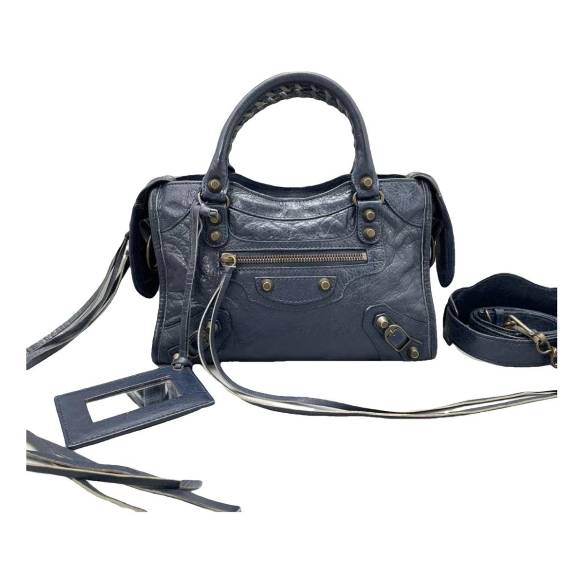 City leather handbag