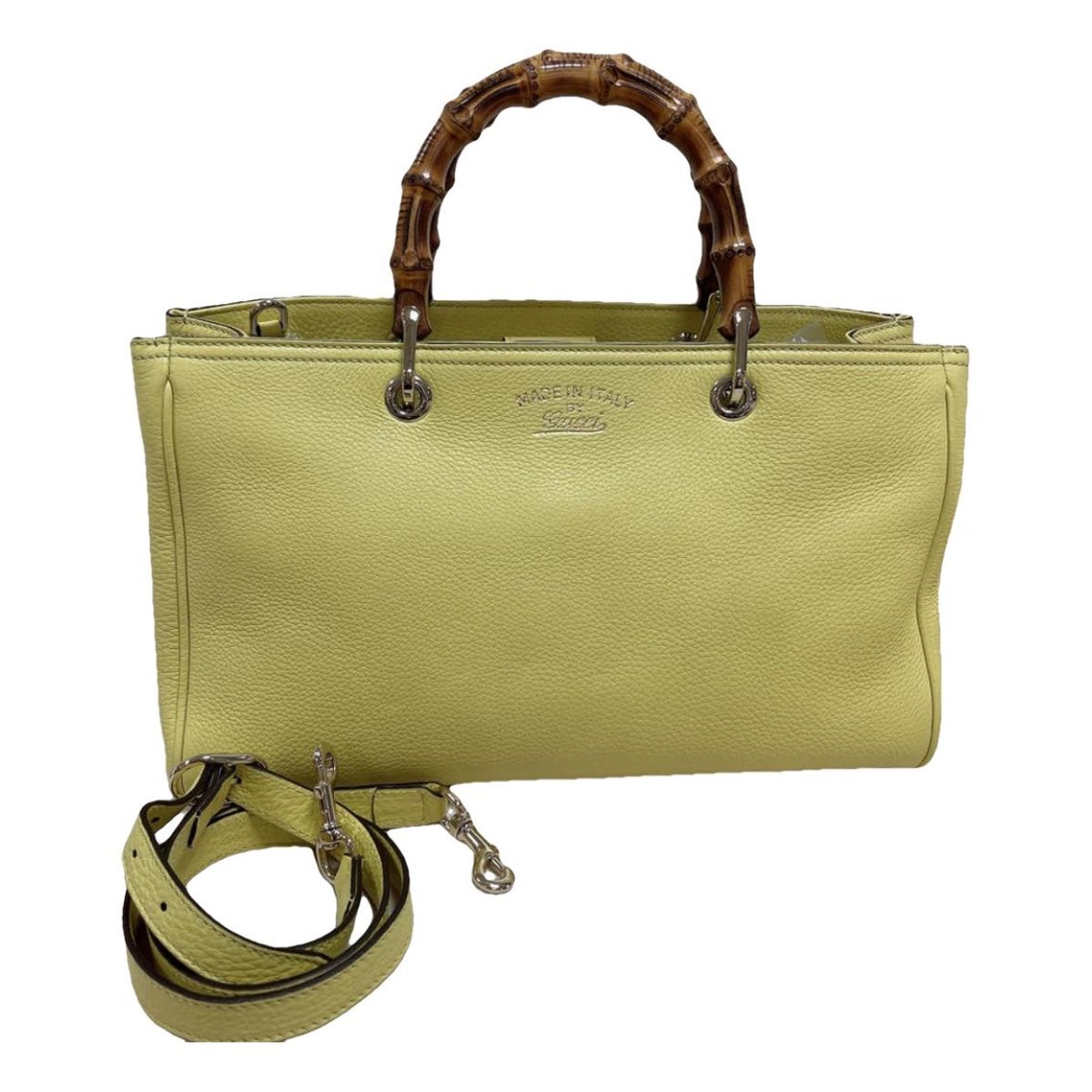 Bamboo Shopper leather tote