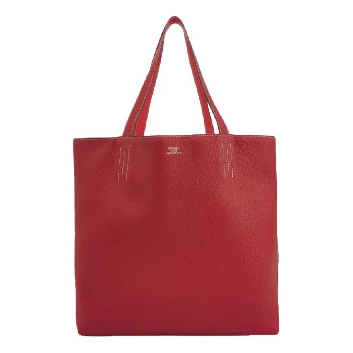 Double sens leather tote