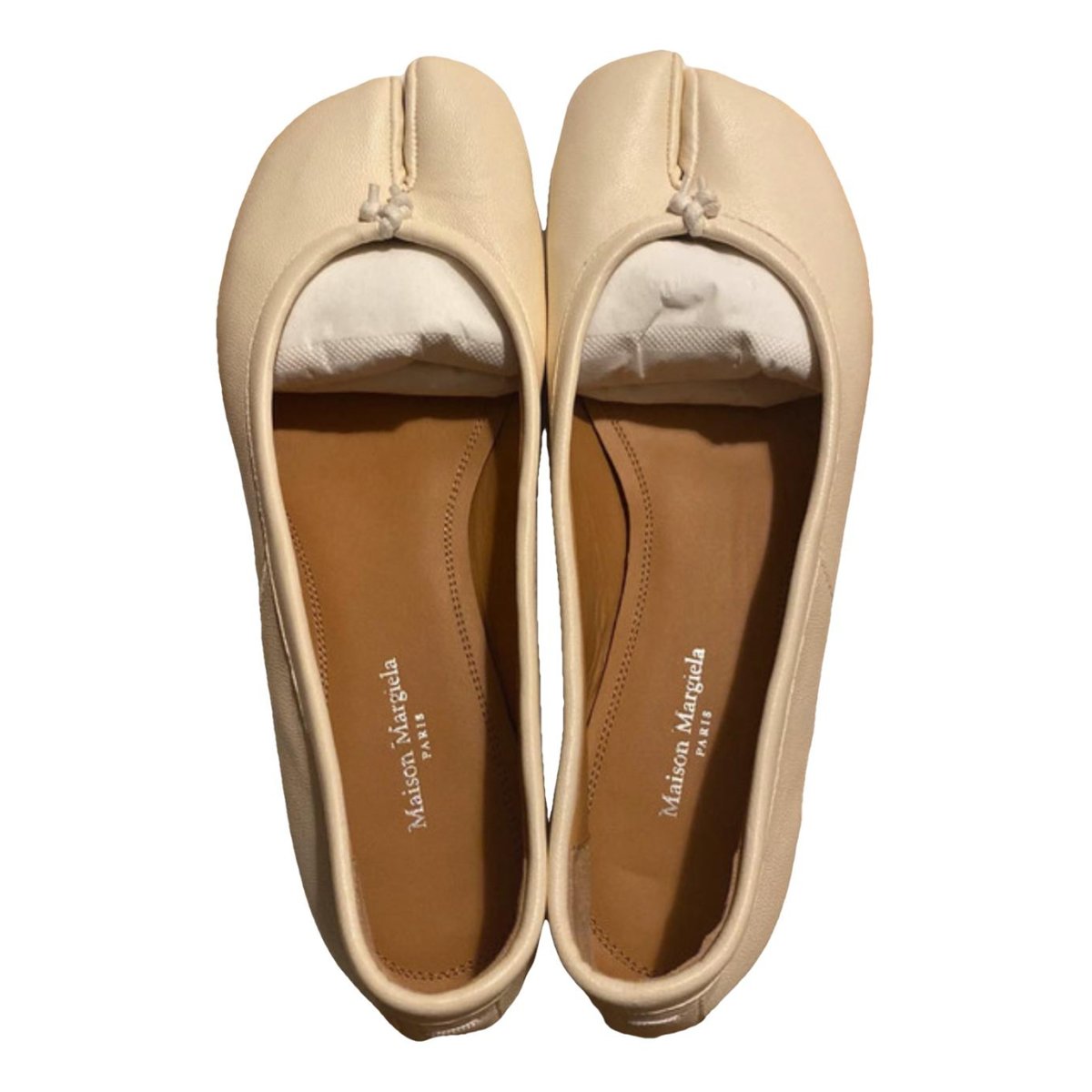 Tabi leather ballet flats