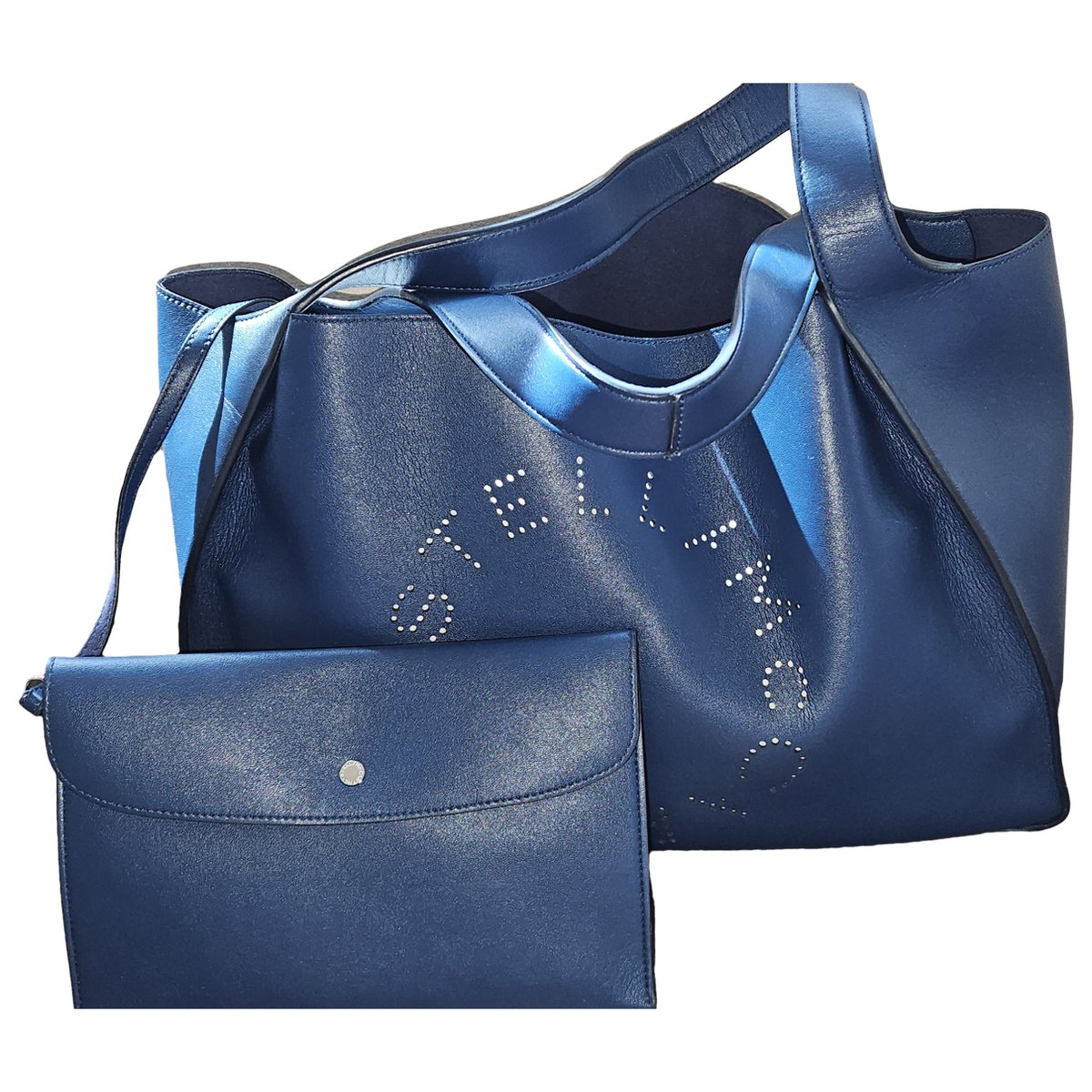 Logo vegan leather handbag