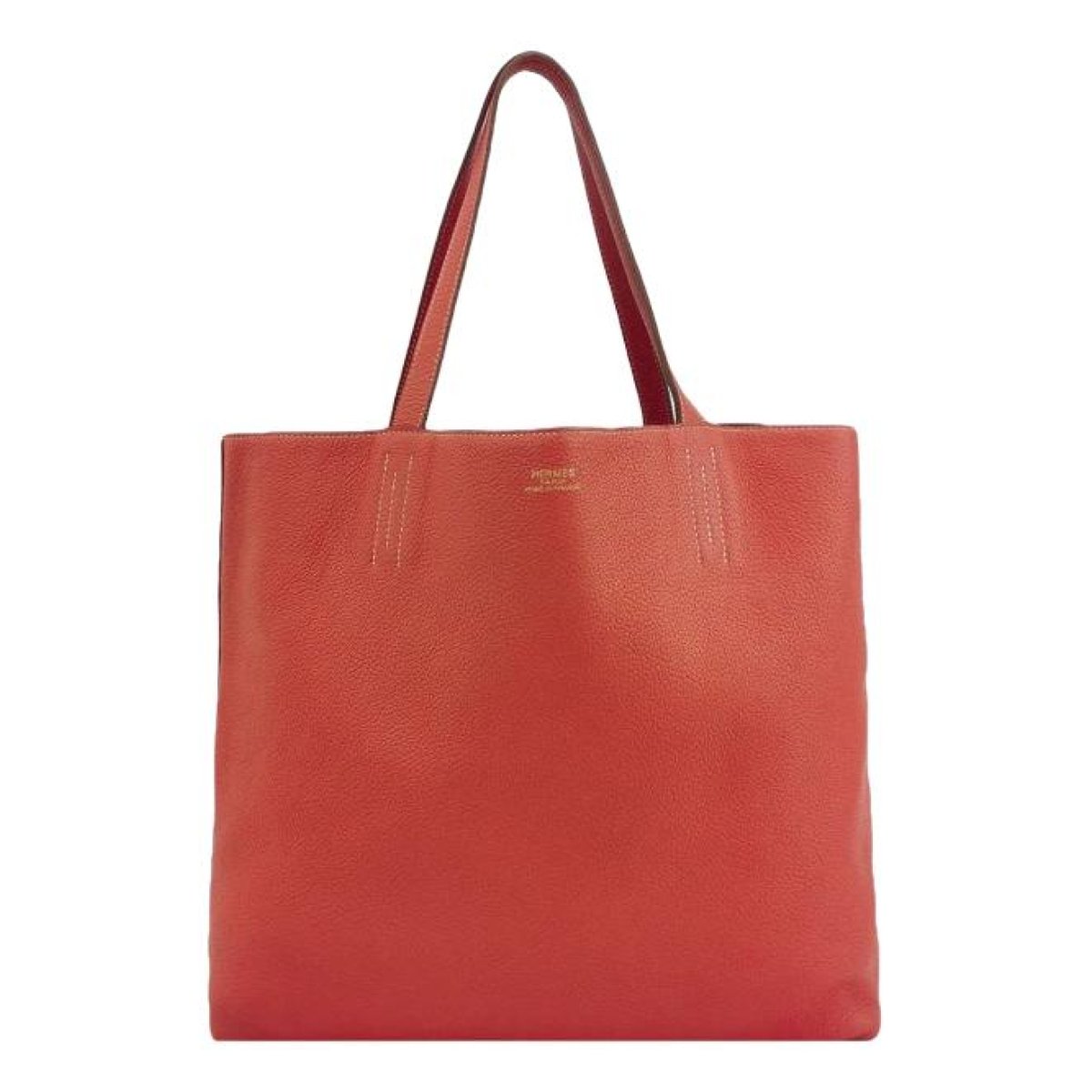 Double sens leather tote