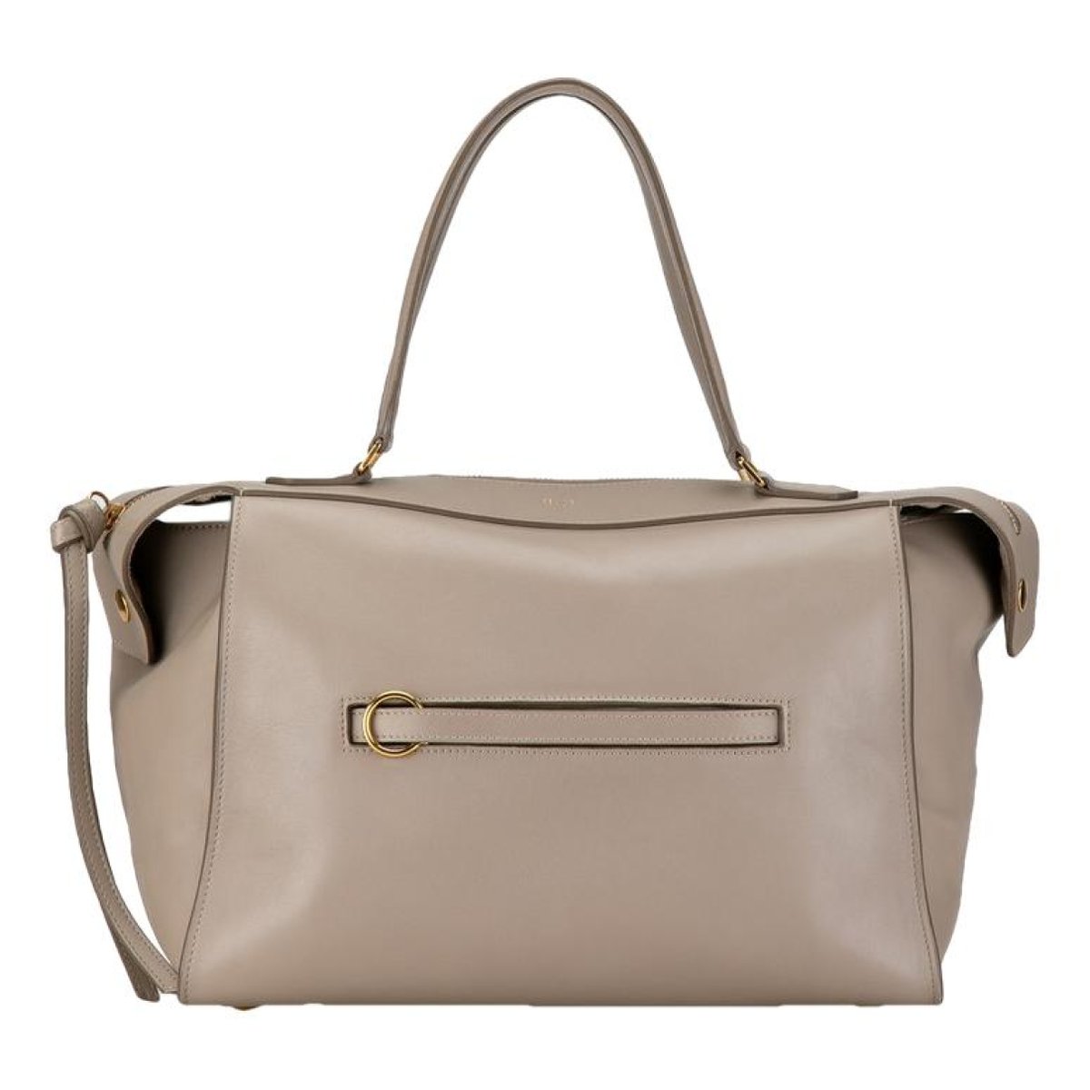 Ring leather handbag