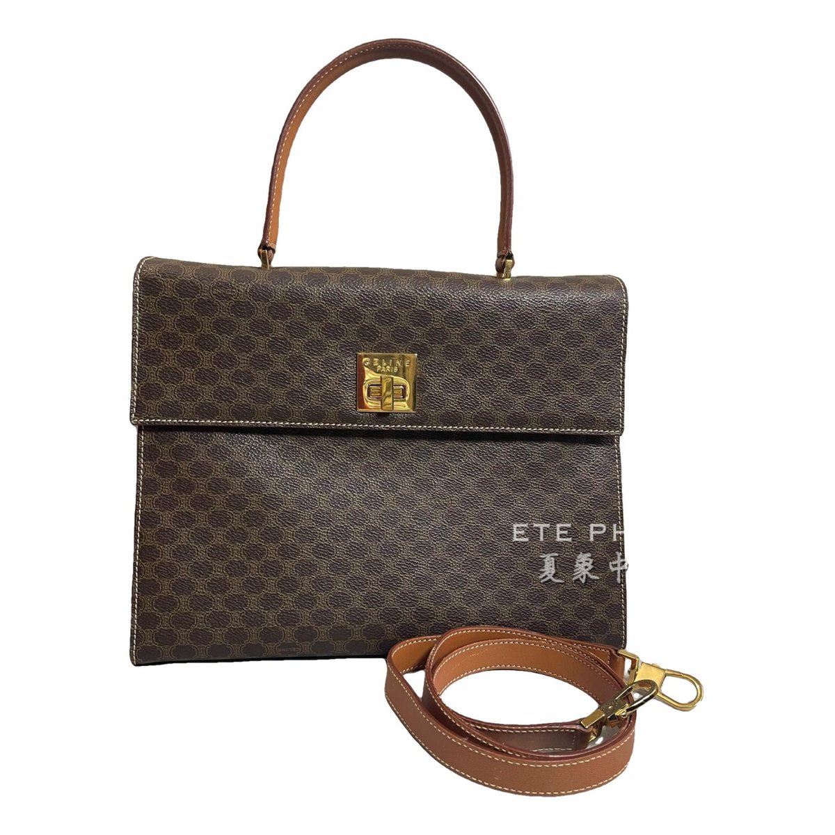 Triomphe leather handbag