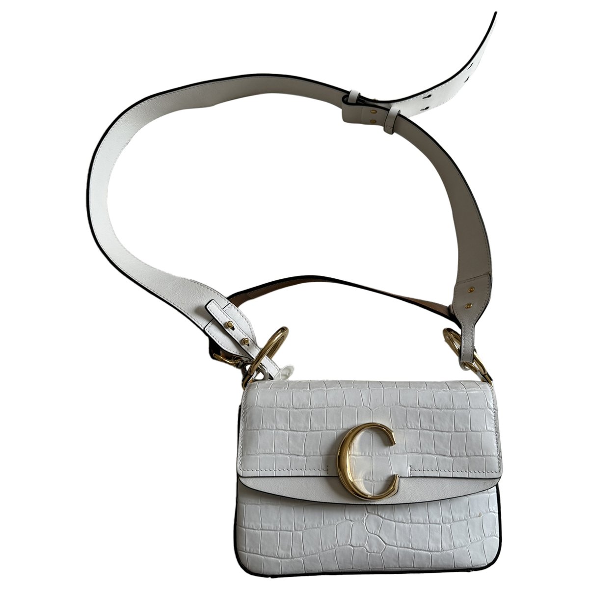 C leather crossbody bag