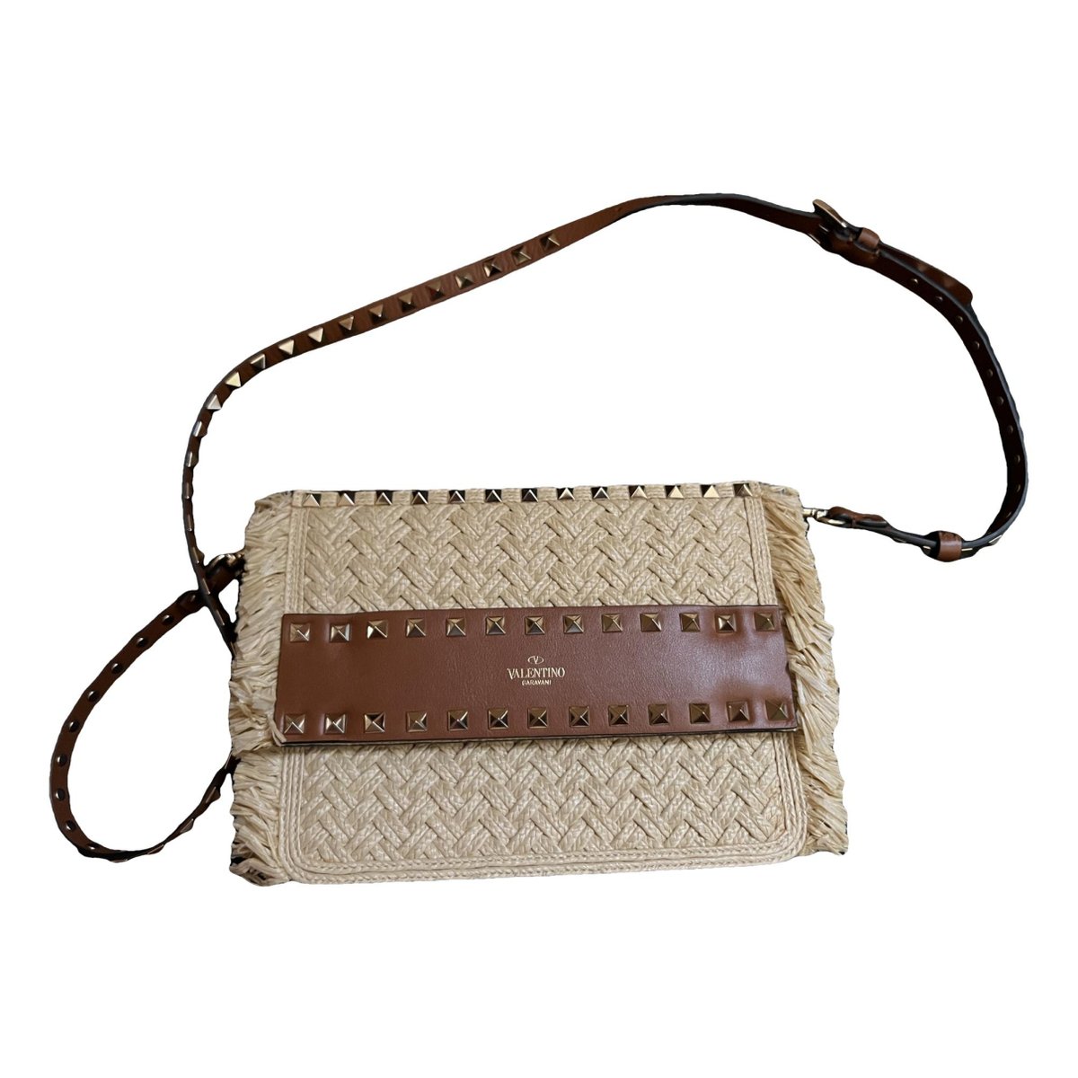 Rockstud leather handbag
