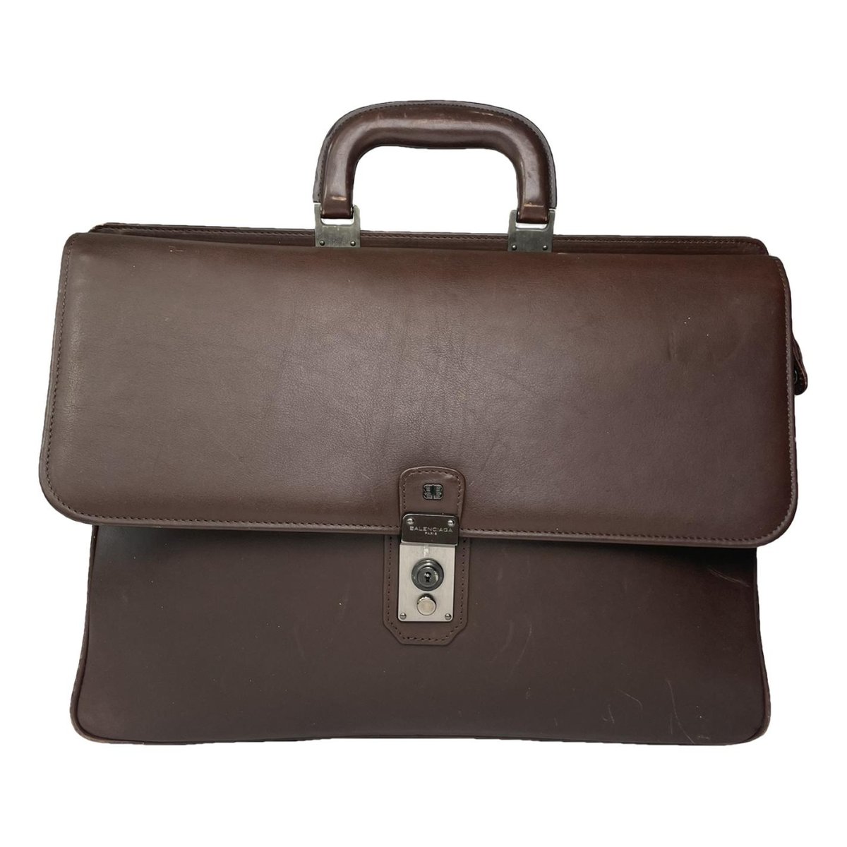 City leather satchel