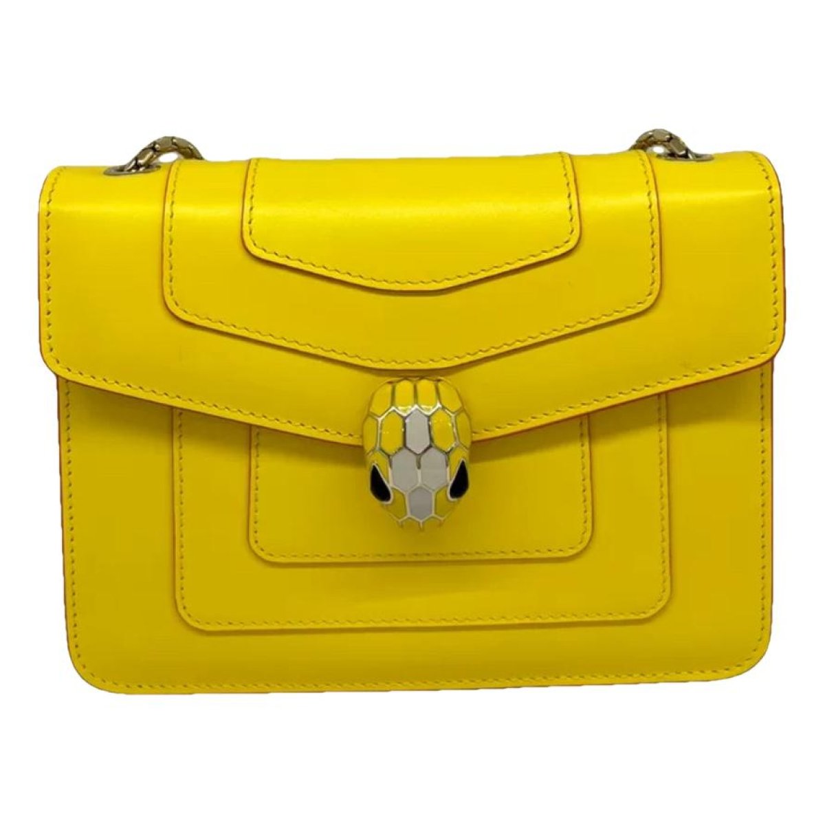 Serpenti leather handbag