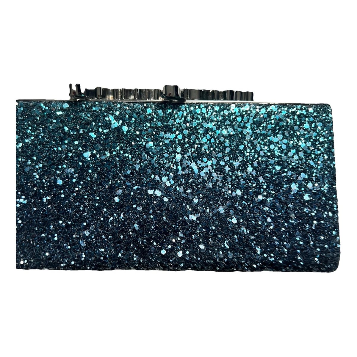Celeste glitter clutch bag