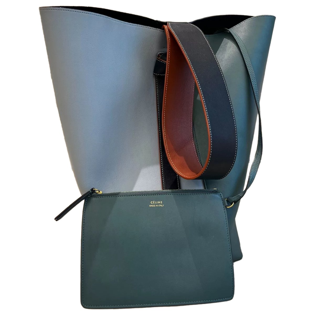 Twisted leather tote