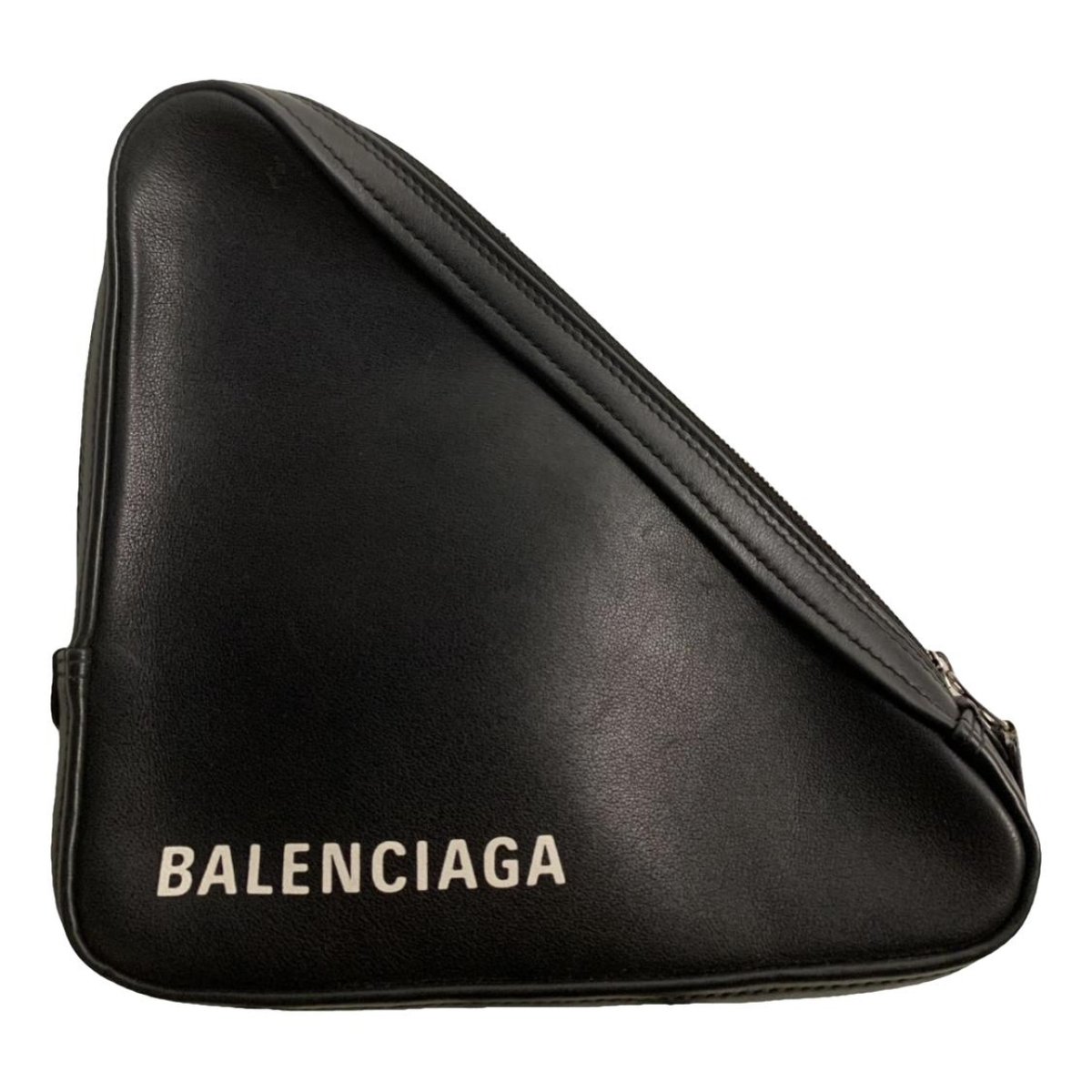 Triangle leather handbag