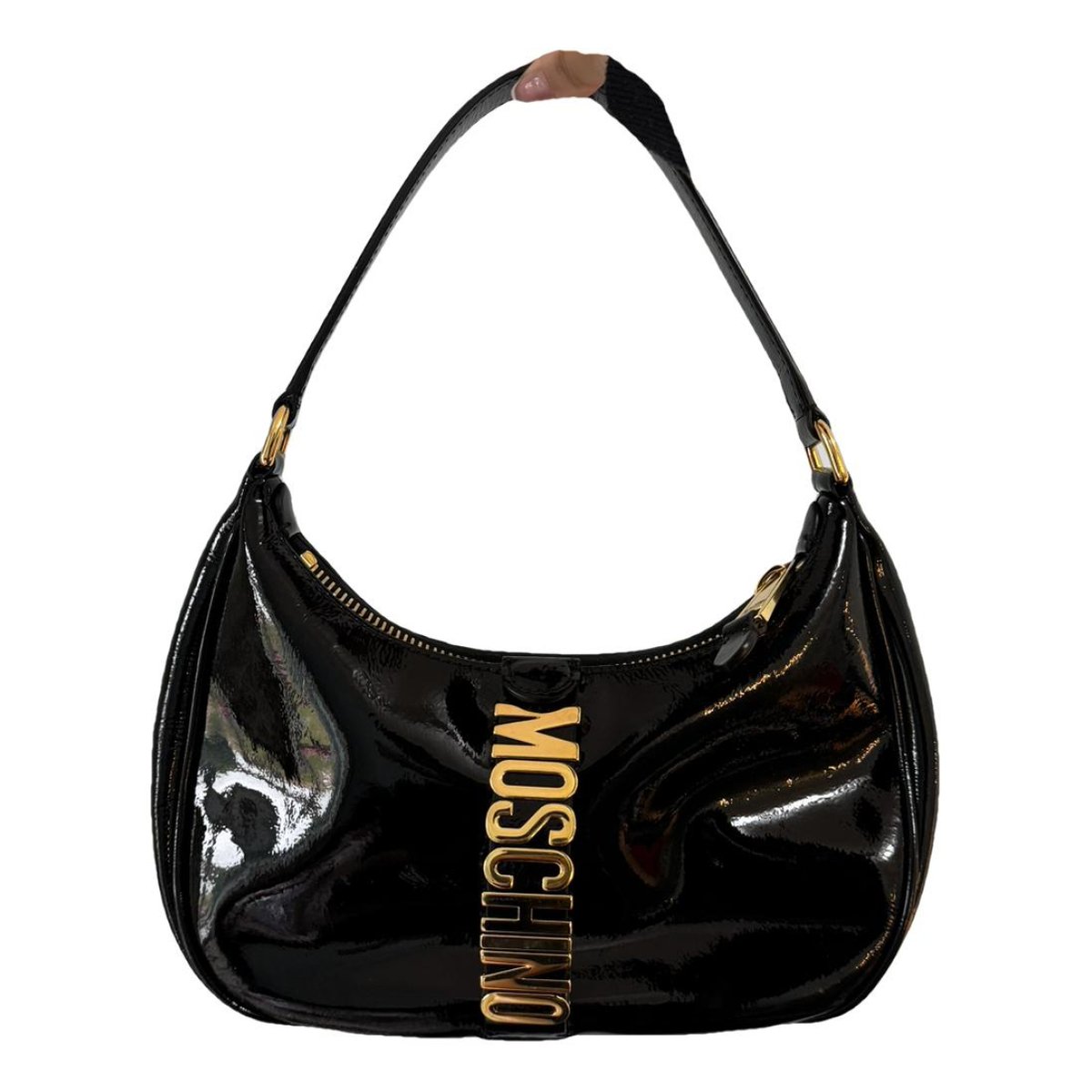 Patent leather handbag