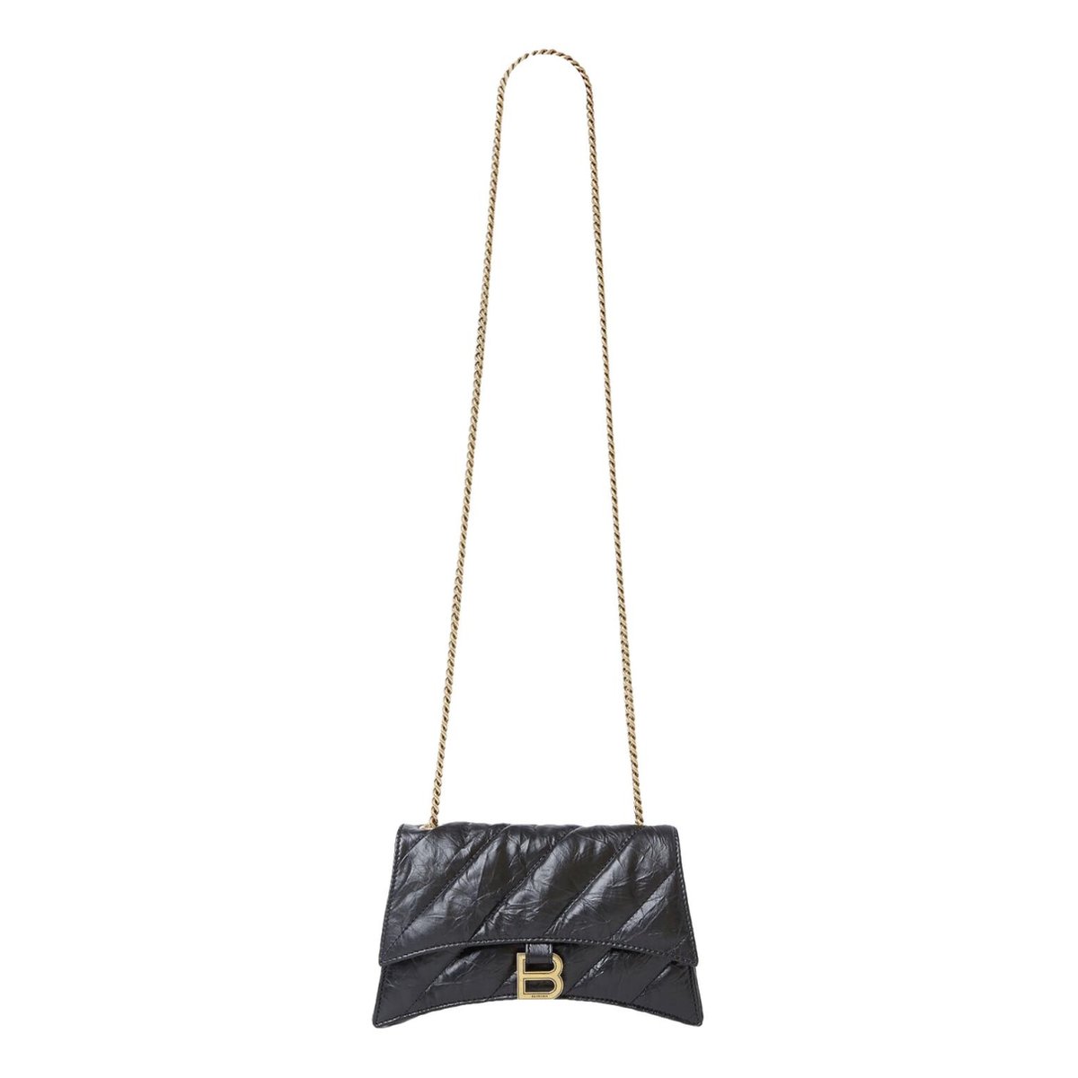 Crush leather handbag
