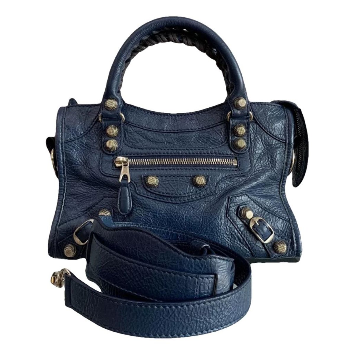 Classic Metalic leather handbag