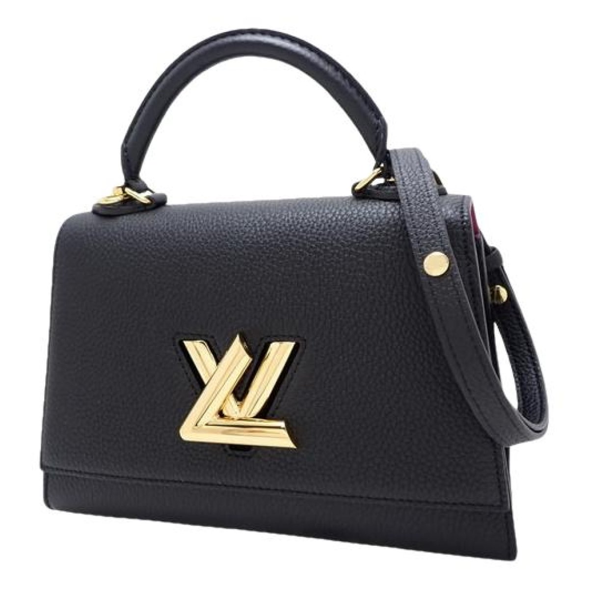 Twist leather handbag