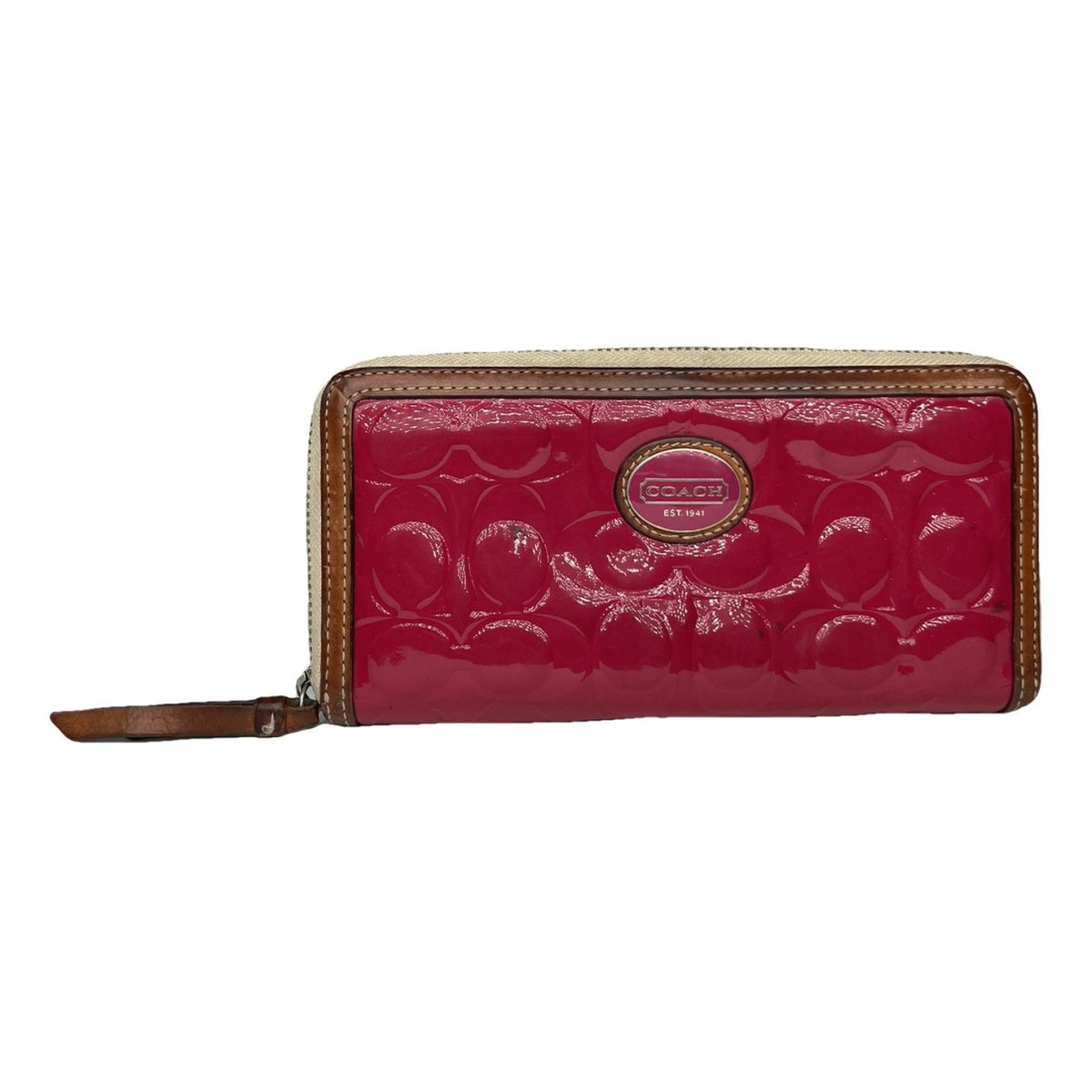 Cartable mini sierra patent leather wallet