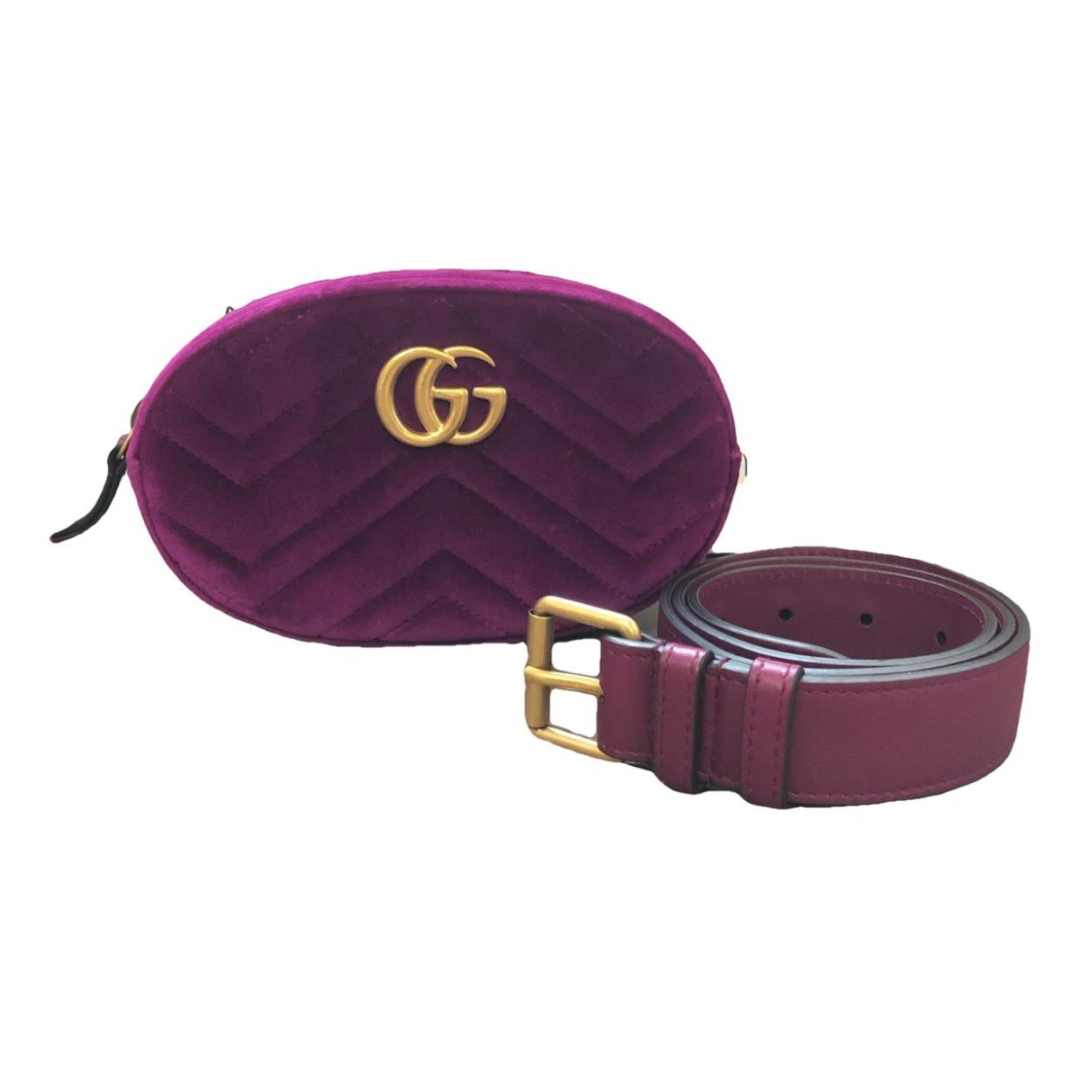 GG Marmont Oval velvet handbag