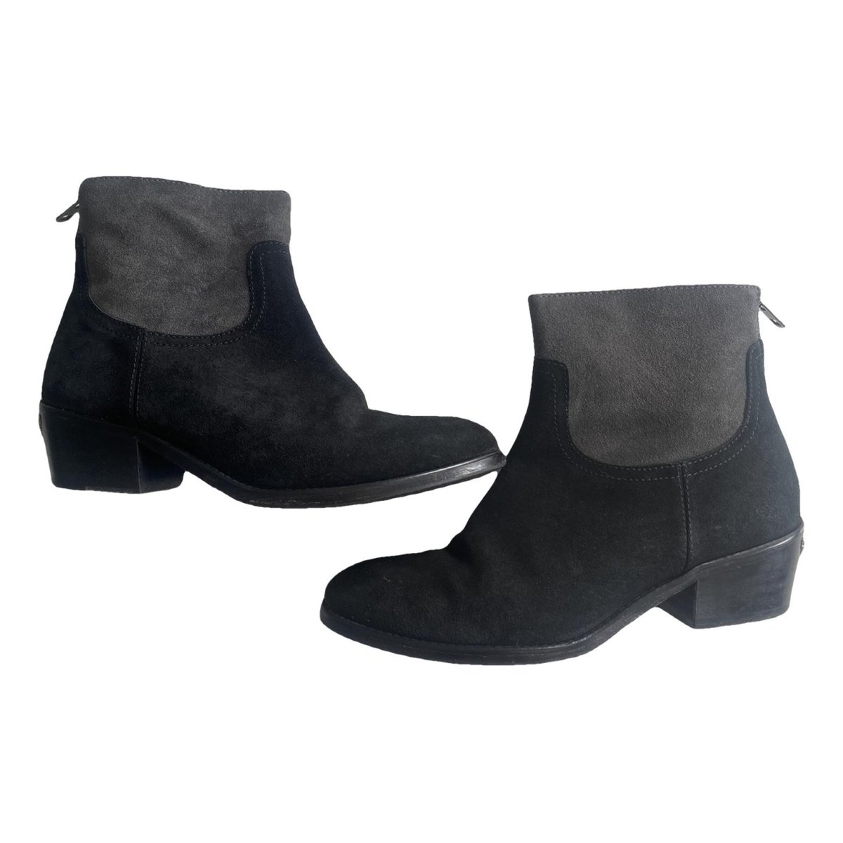 Teddy leather western boots