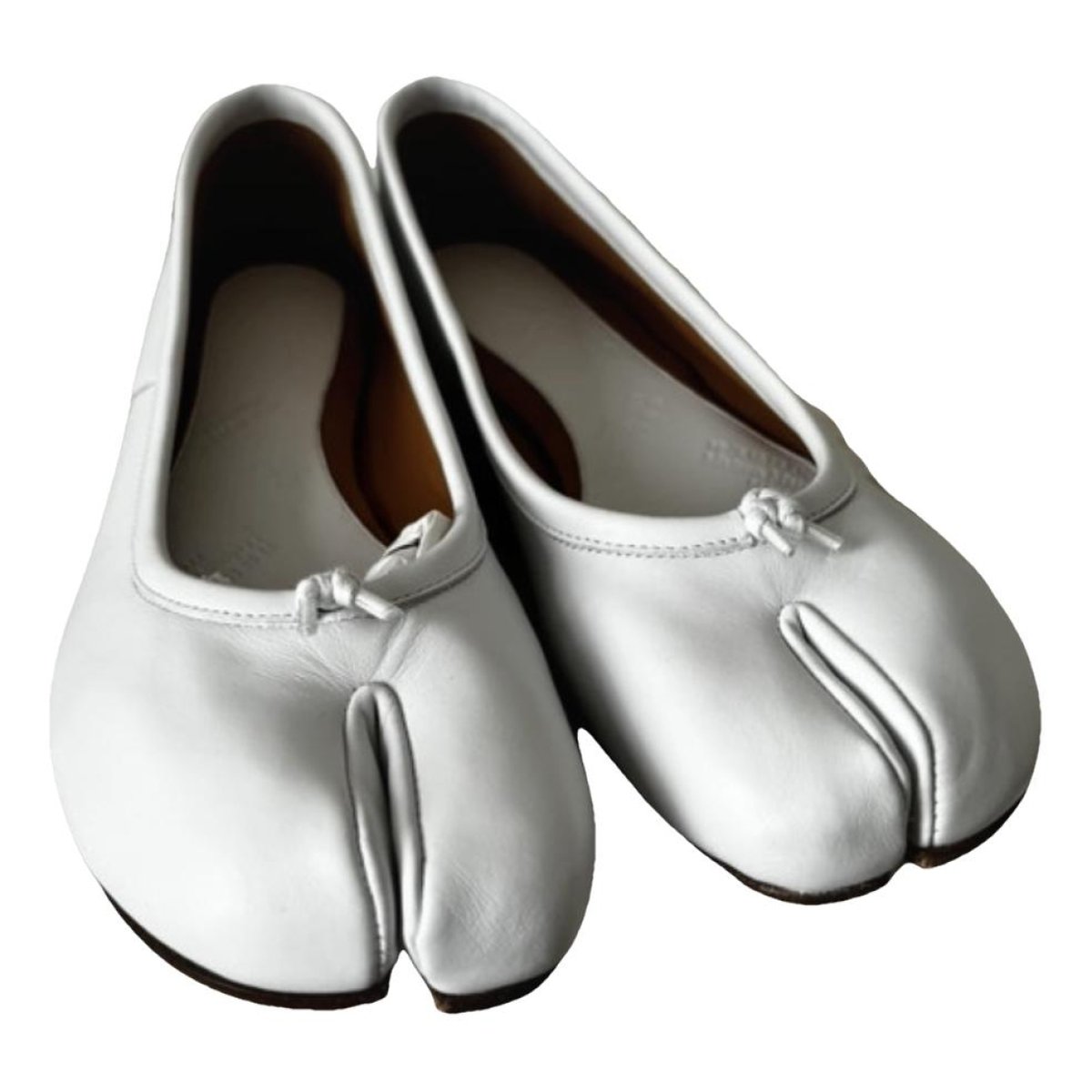Tabi leather ballet flats
