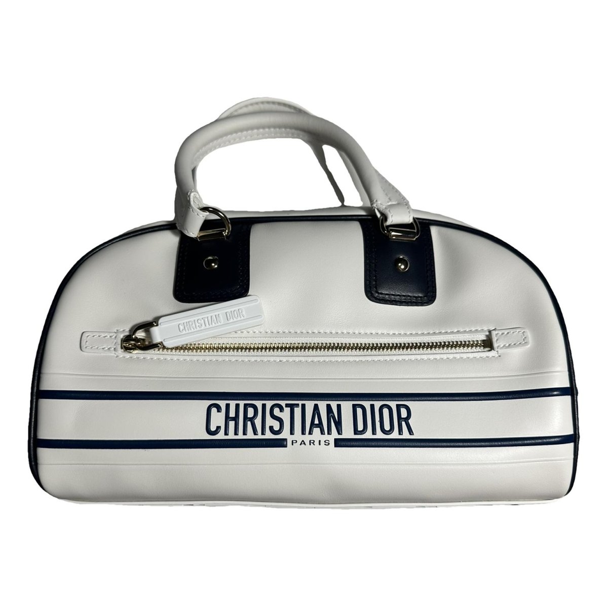Dior Vibe Zip Bowling leather handbag