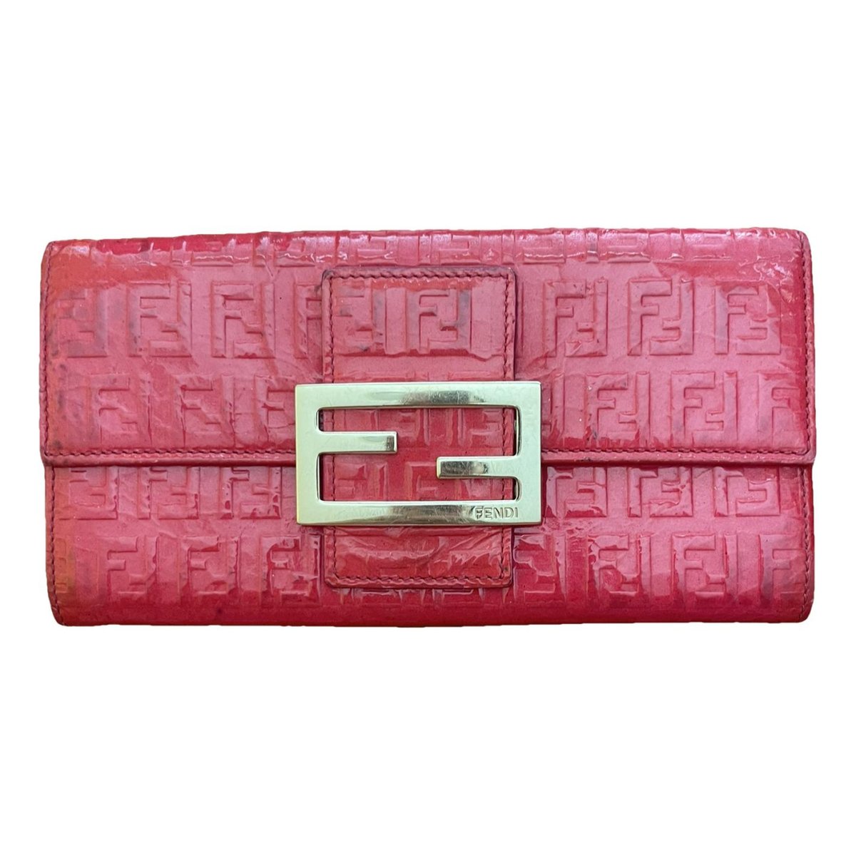Baguette leather clutch bag