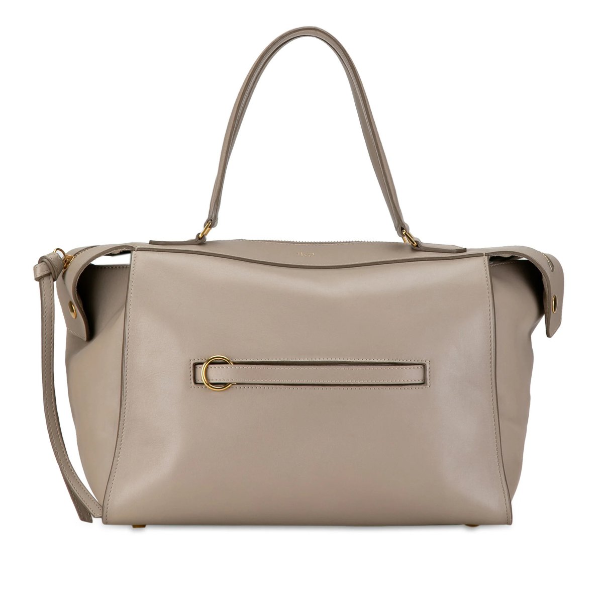 Ring leather handbag
