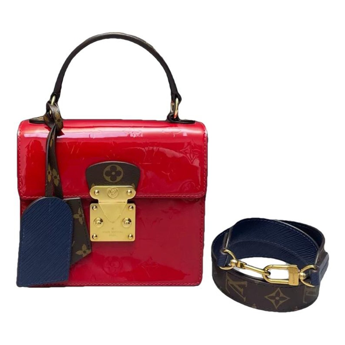 Spring street patent leather handbag