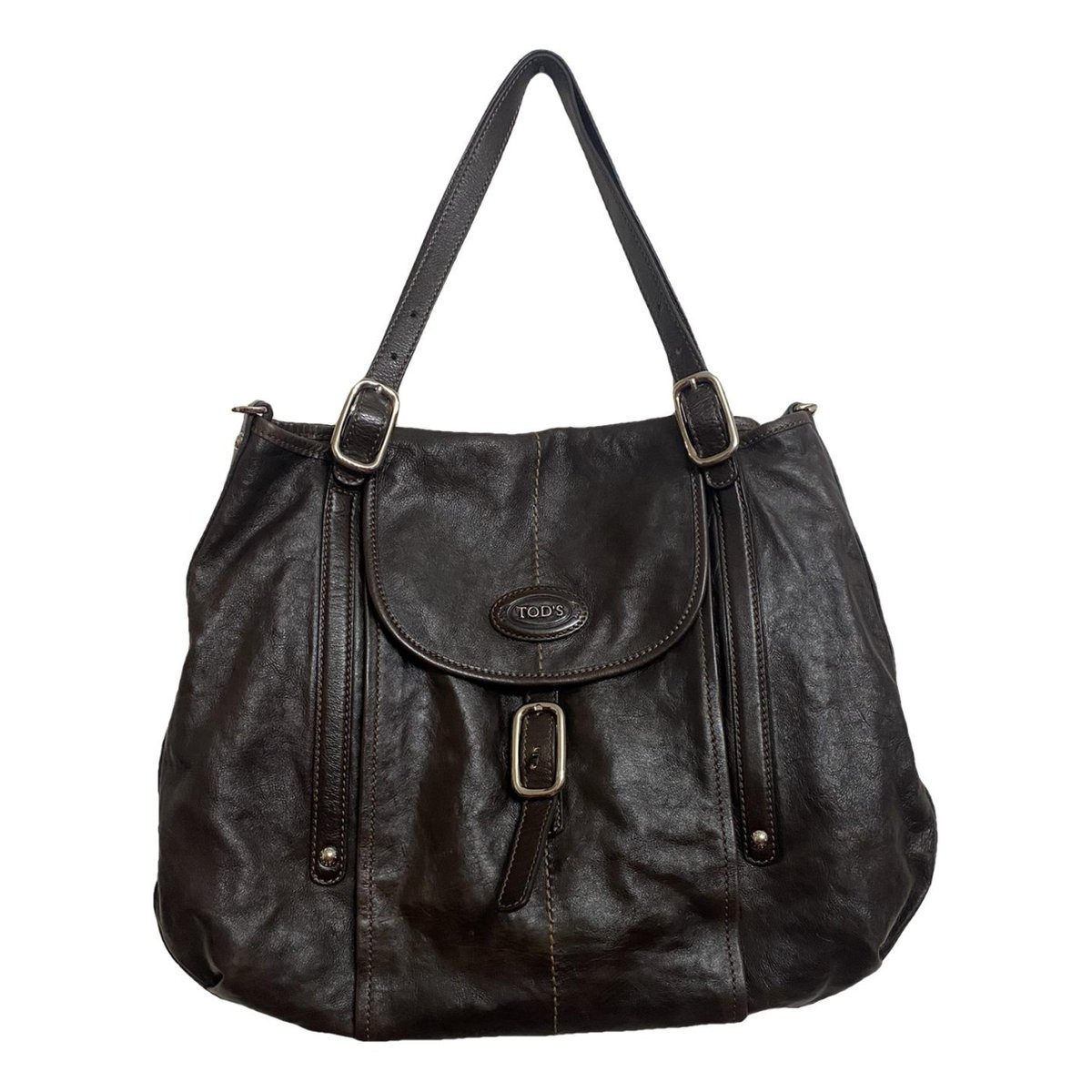 Shopping Media leather handbag
