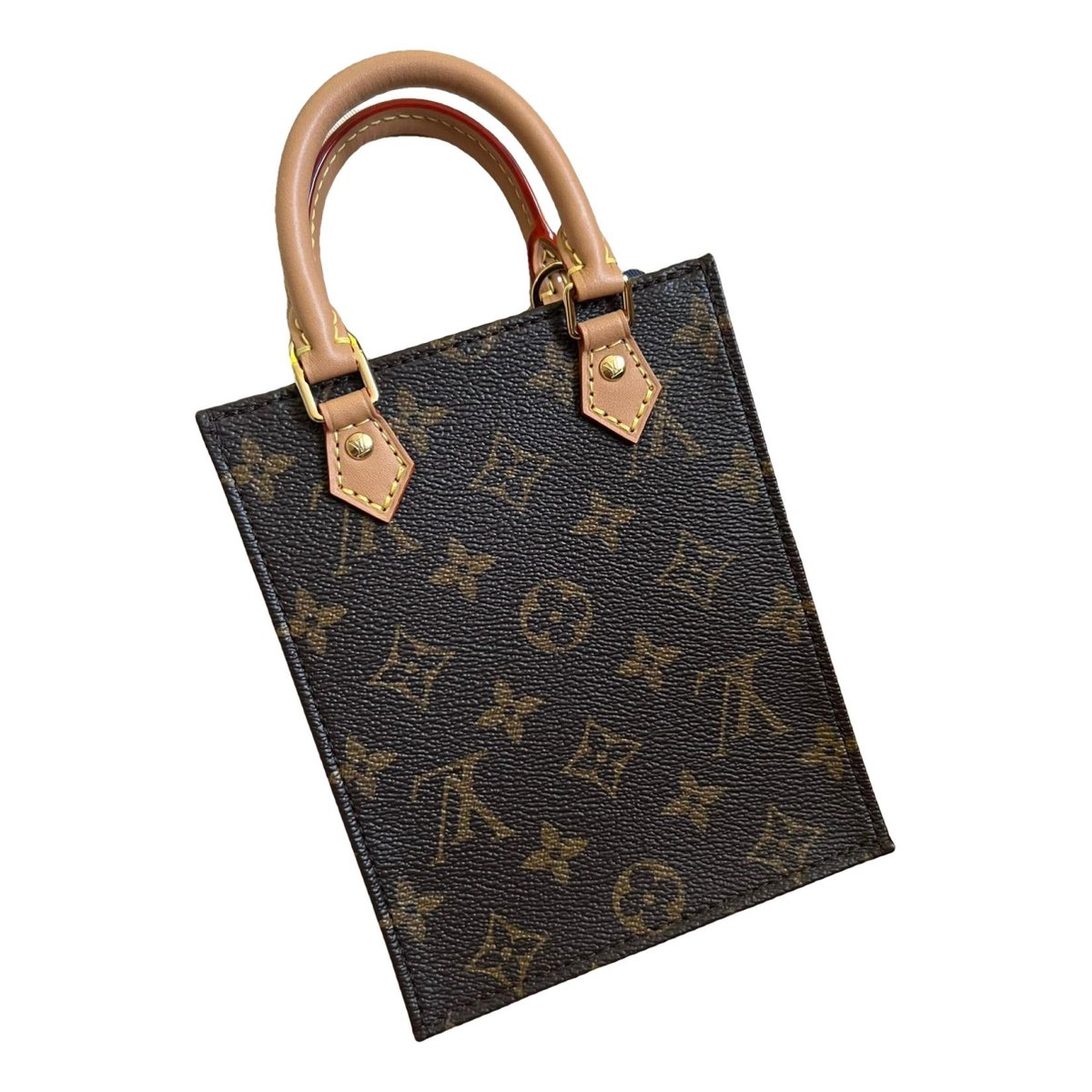 Plat leather handbag