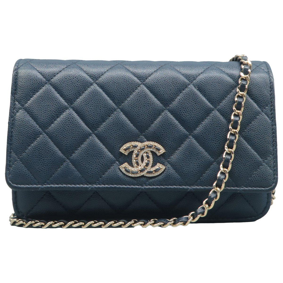 Wallet On Chain leather handbag
