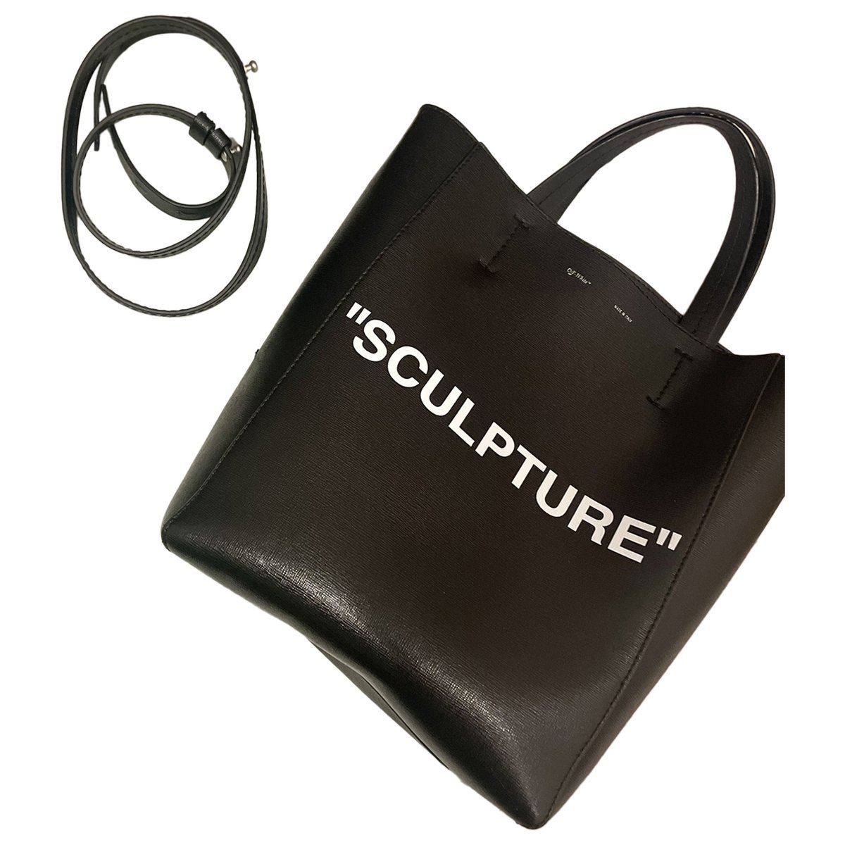 Sculpture leather tote