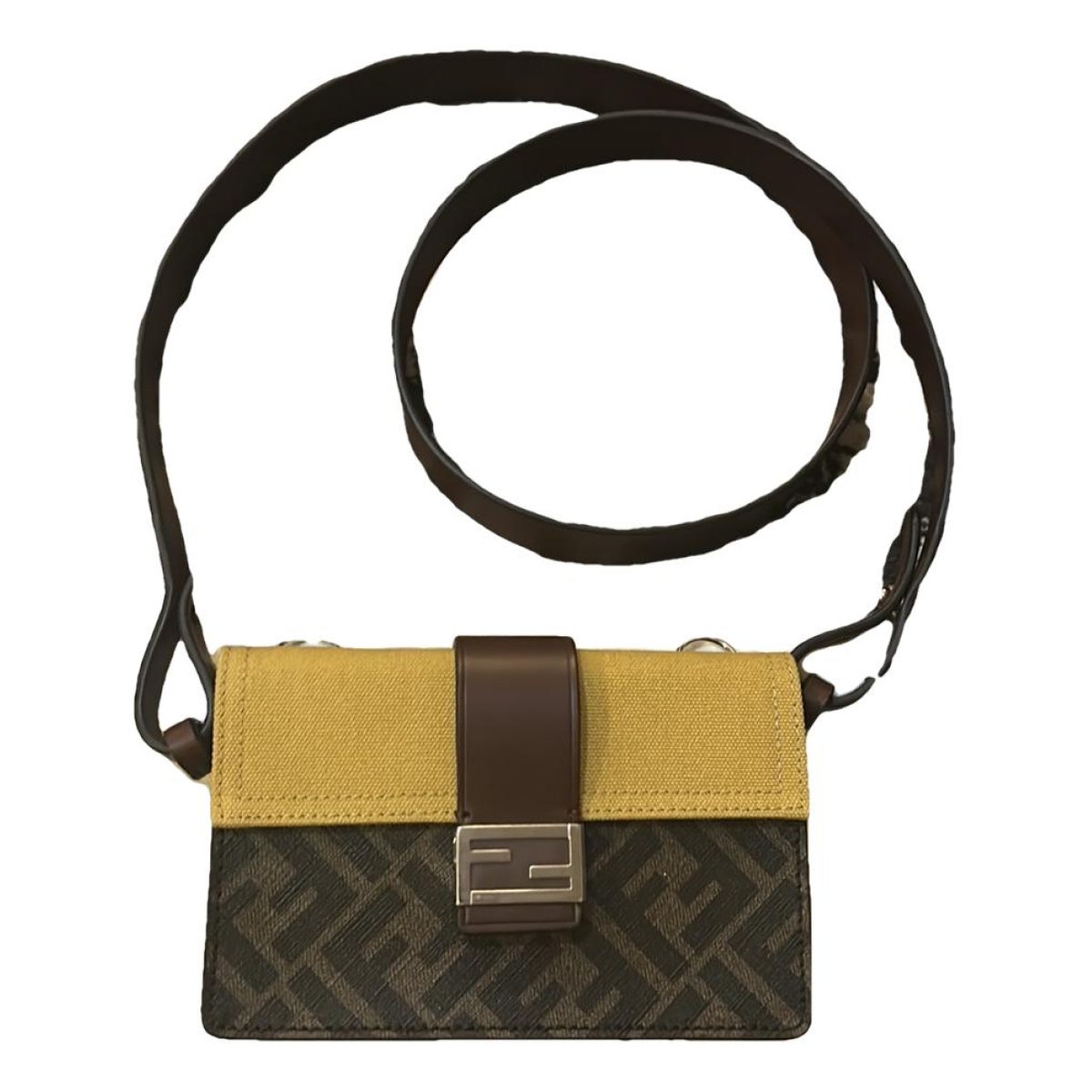Flat Baguette cloth crossbody bag