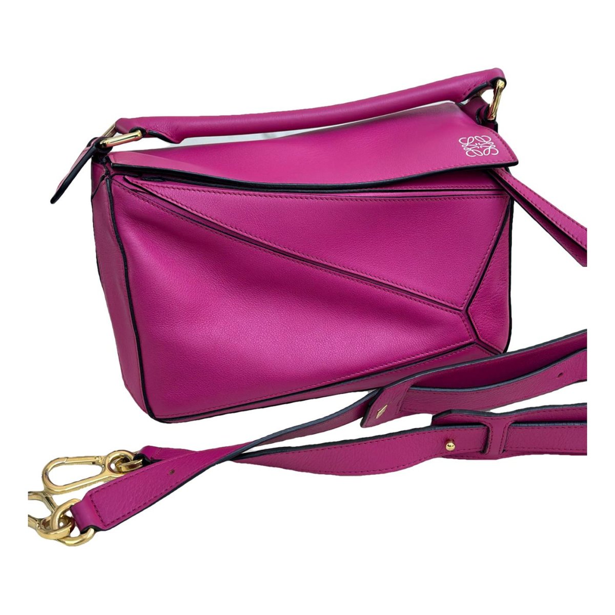 Puzzle leather handbag