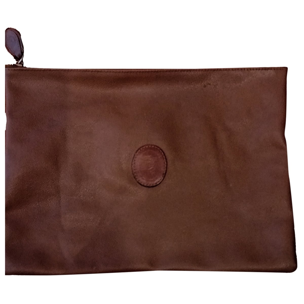 Leather clutch bag