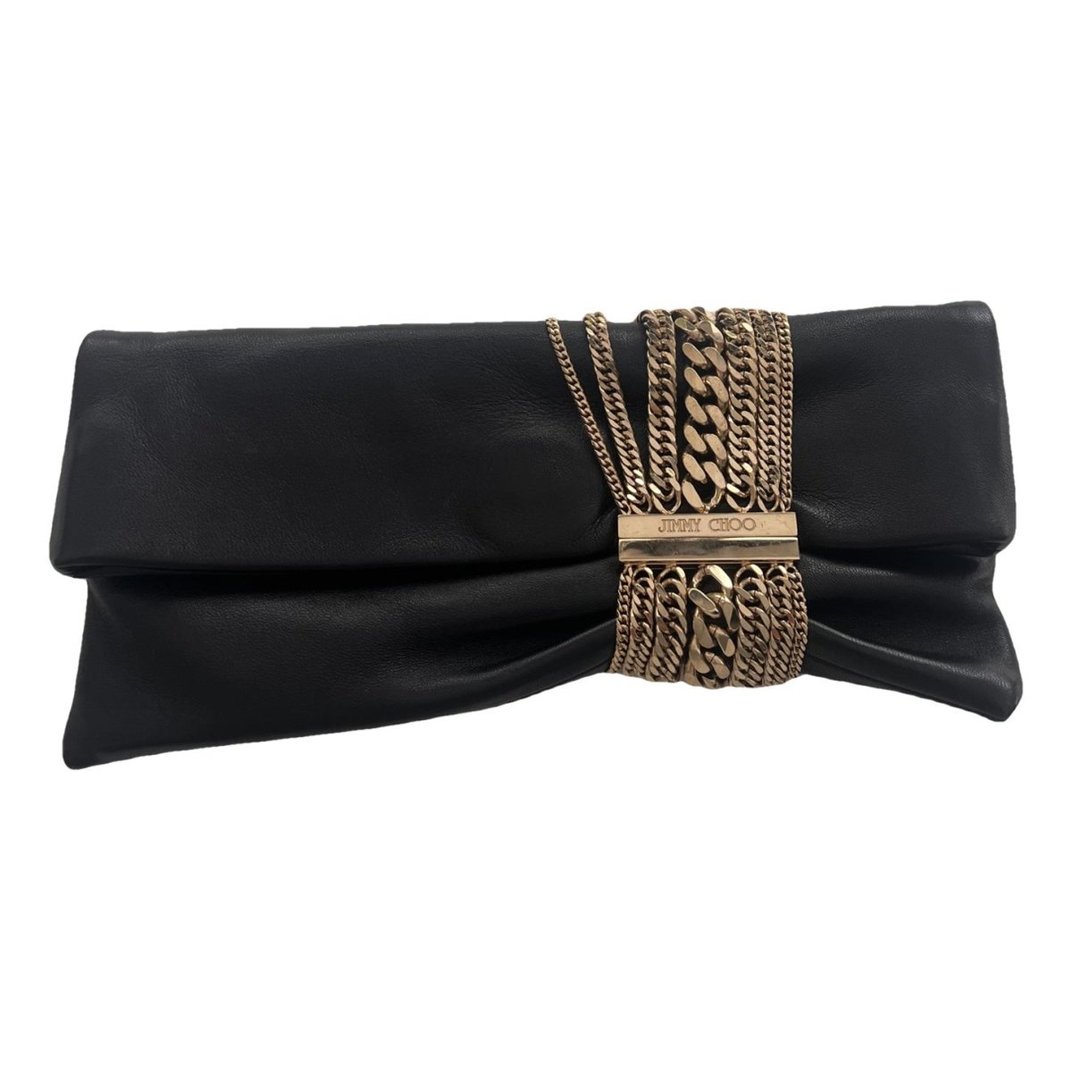 Chandra leather clutch bag