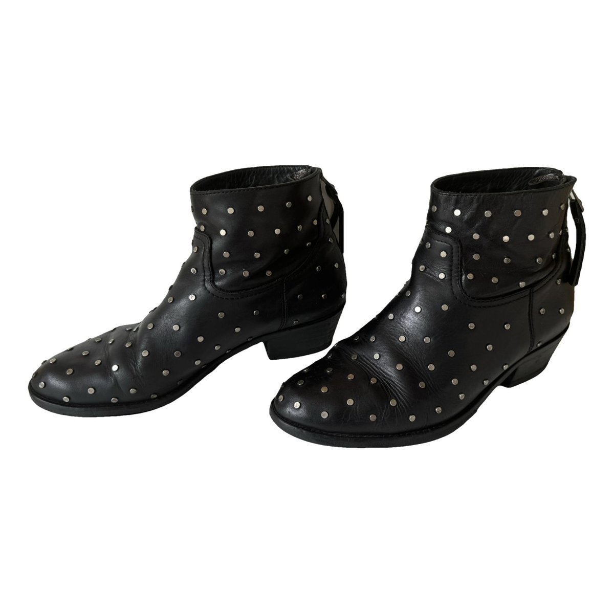 Teddy leather western boots