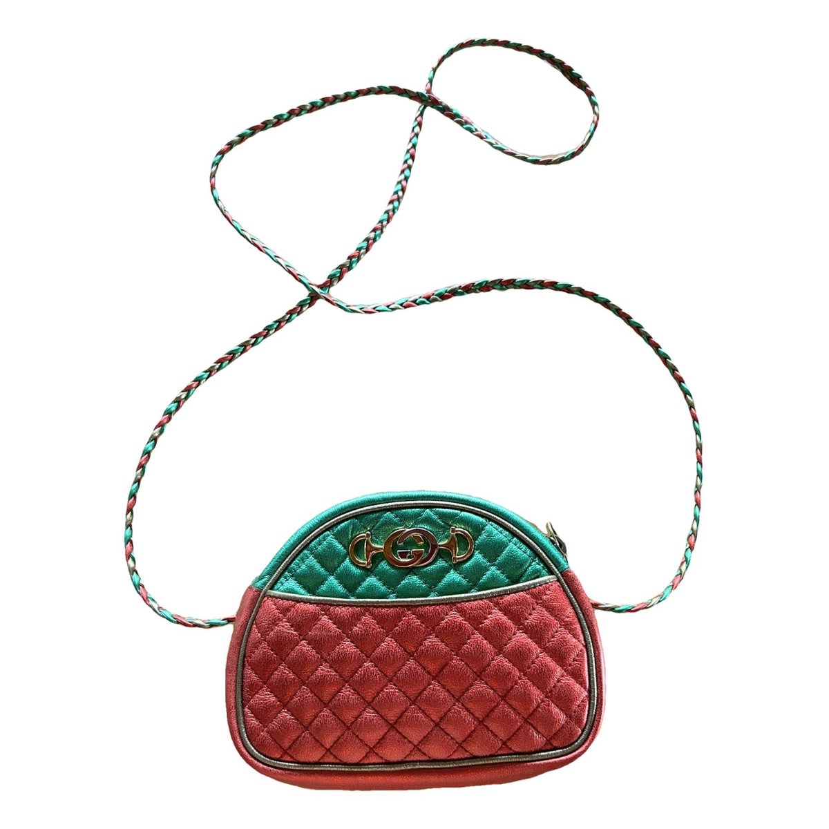 Laminated leather handbag