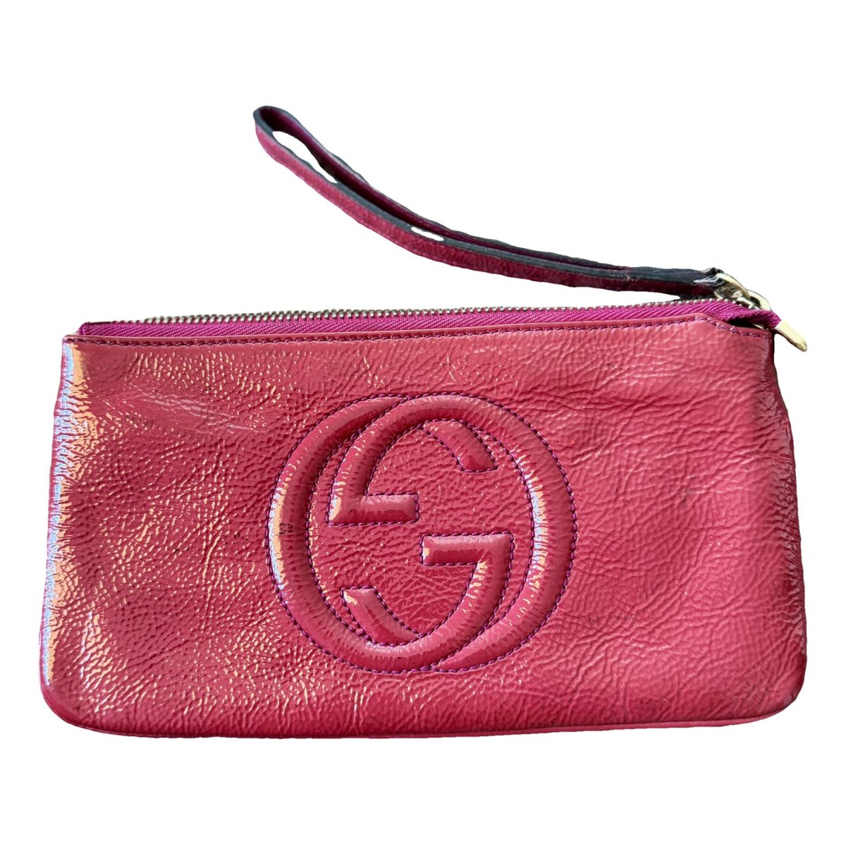 Soho patent leather clutch bag