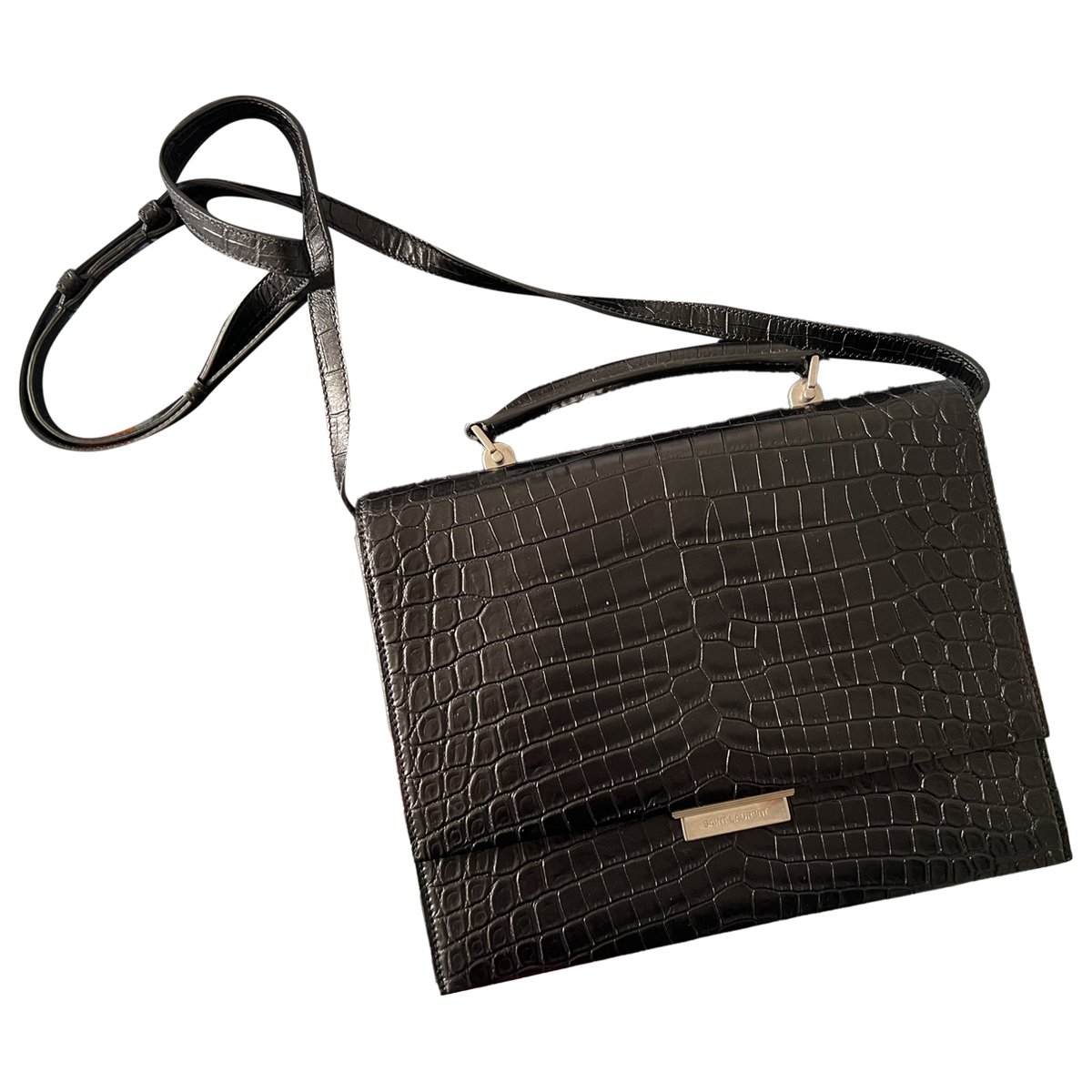 Babylone patent leather crossbody bag