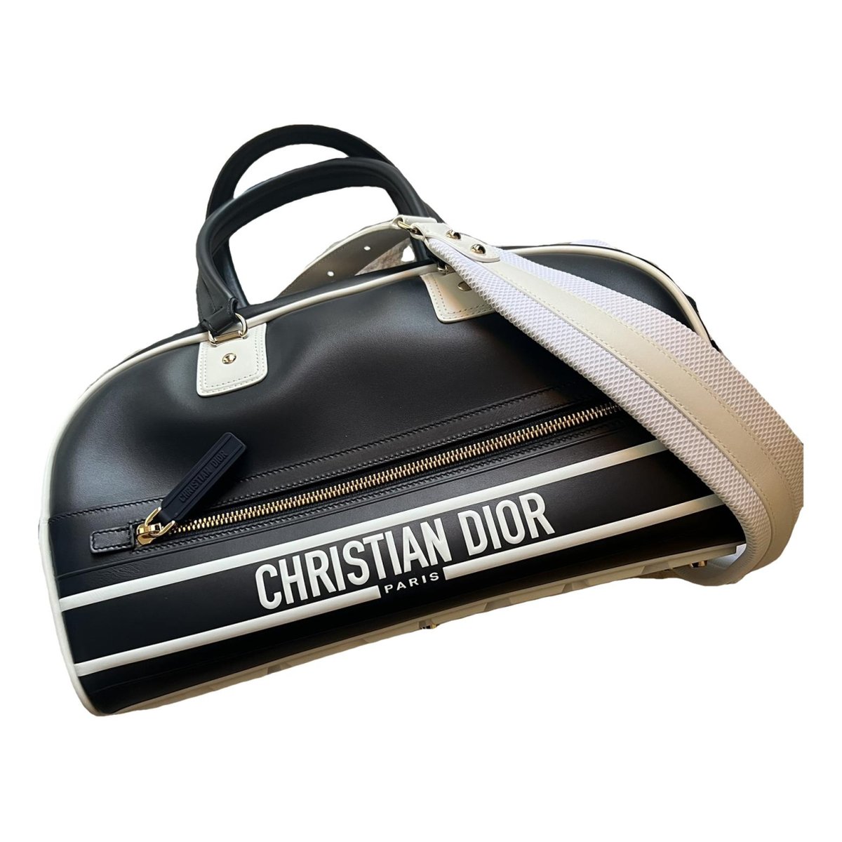 Dior Vibe Zip Bowling leather handbag