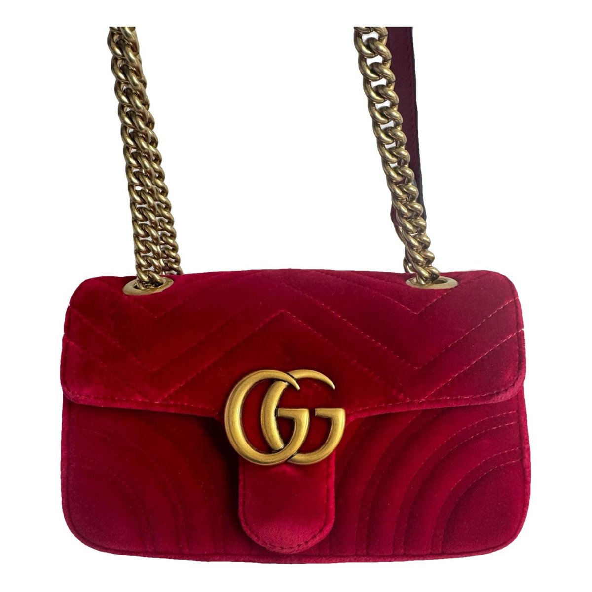 GG Marmont Flap velvet crossbody bag