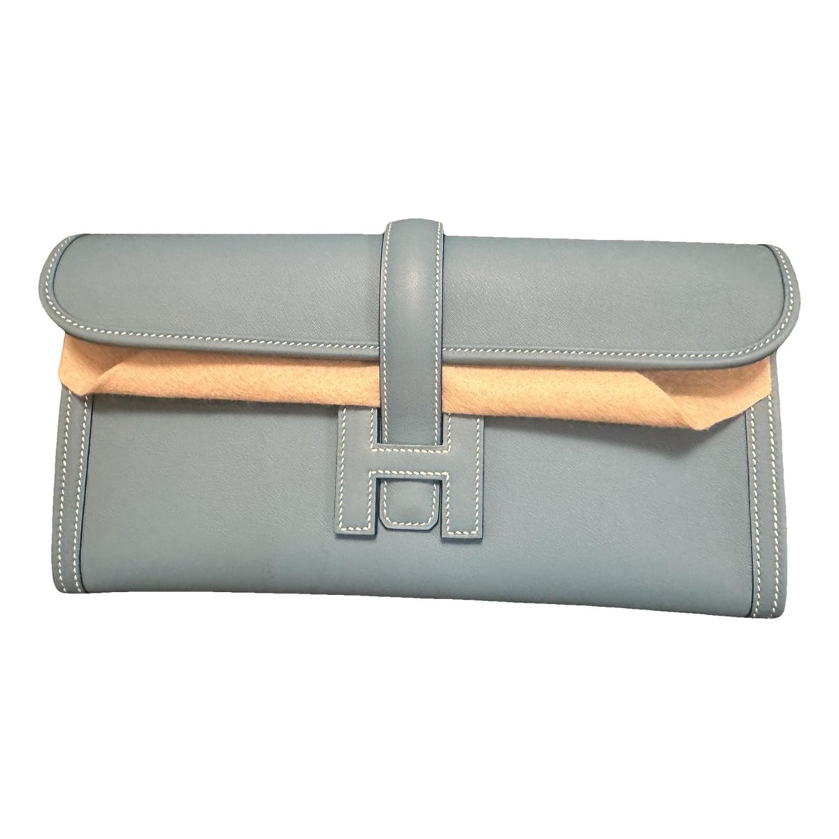 Jige leather clutch bag